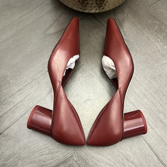 FRANCO SARTO Rita Half D'orsay Pointed Toe Pump In Wine - Picture 9 of 10